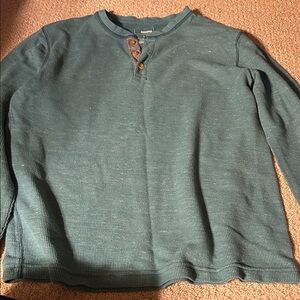 Sonoma Teal Long Sleeve Henley